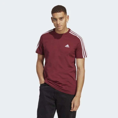 CAMISETA ADIDAS 3 LISTRAS 3S MASCULINA - Bordo CAMISETA ADIDAS 3 LISTRAS 3S MASCULINA - Bordo