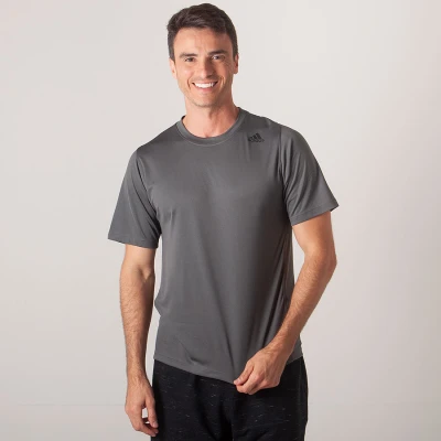 CAMISETA ADIDAS 3 LISTRAS FREELIFT SPORT MASCULINA - Chumbo