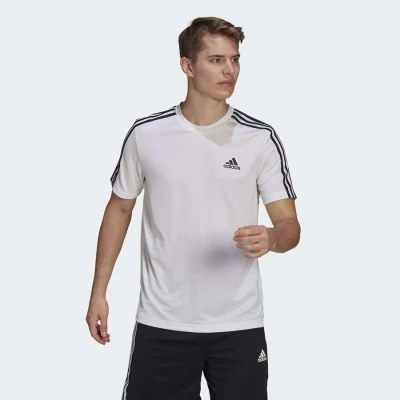 CAMISETA ADIDAS 3 LISTRAS MASCULINA - Branco CAMISETA ADIDAS 3 LISTRAS MASCULINA - Branco