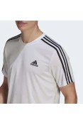CAMISETA ADIDAS 3 LISTRAS MASCULINA - Branco CAMISETA ADIDAS 3 LISTRAS MASCULINA - Branco