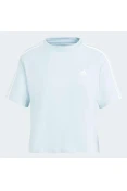 CAMISETA ADIDAS 3 STRIPES CROPPED FEMININA - Azul celeste CAMISETA ADIDAS 3 STRIPES CROPPED FEMININA - Azul celeste