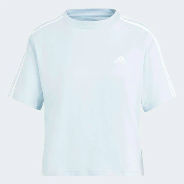 CAMISETA ADIDAS 3 STRIPES CROPPED FEMININA - Azul celeste CAMISETA ADIDAS 3 STRIPES CROPPED FEMININA - Azul celeste