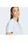 CAMISETA ADIDAS 3 STRIPES CROPPED FEMININA - Azul celeste CAMISETA ADIDAS 3 STRIPES CROPPED FEMININA - Azul celeste