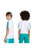 CAMISETA ADIDAS 3 STRIPES ESS TEE INFANTIL - Branco/verde