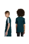 CAMISETA ADIDAS 3 STRIPES ESS TEE INFANTIL - Verde/branco