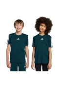 CAMISETA ADIDAS 3 STRIPES ESS TEE INFANTIL - Verde/branco