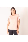 CAMISETA ADIDAS 3S MESH SLV FEMININA - Salmao CAMISETA ADIDAS 3S MESH SLV FEMININA - Salmao