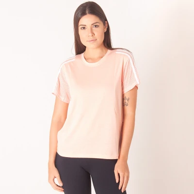CAMISETA ADIDAS 3S MESH SLV FEMININA - Salmao