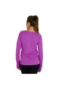 CAMISETA ADIDAS 3S POLIAMIDA MANGA LONGA FEMININA - Lilas/laranja