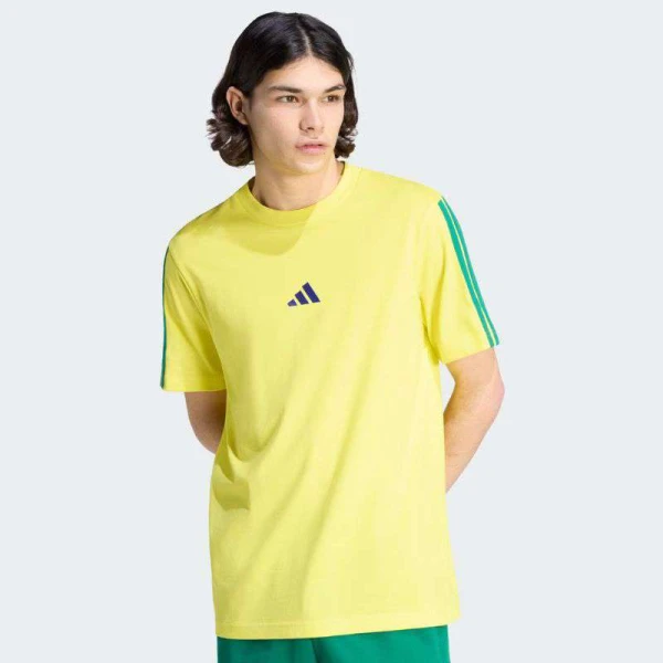 CAMISETA ADIDAS 3S SJ MASCULINA - Amarelo/verde