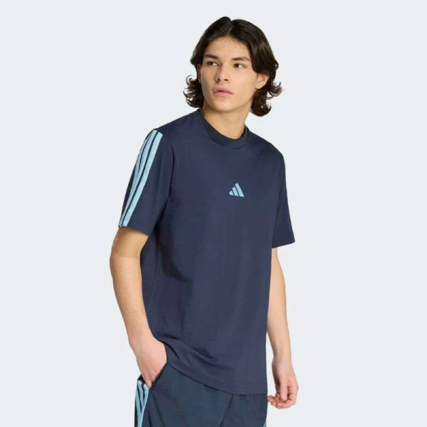 CAMISETA ADIDAS 3S SJ MASCULINA - Marinho/azul celeste
