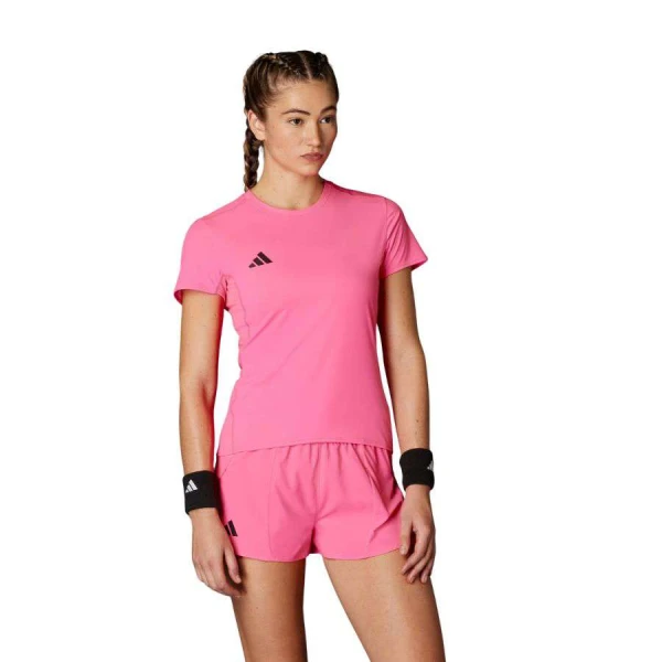 CAMISETA ADIDAS ADIZERO E TEE FEMININA - Rosa