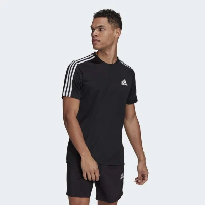 CAMISETA ADIDAS AEROREADY DESIGNED TO MOVE SPORT MASCULINA - Preto/branco CAMISETA ADIDAS AEROREADY DESIGNED TO MOVE SPORT MASCULINA - Preto/branco