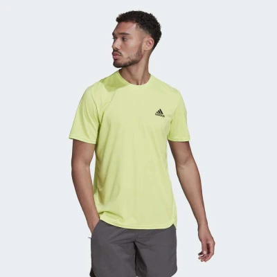 CAMISETA ADIDAS AEROREADY DESUGNED FOR MOVEMENT MASCULINA - Verde limao CAMISETA ADIDAS AEROREADY DESUGNED FOR MOVEMENT MASCULINA - Verde limao