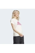 CAMISETA ADIDAS ANIMAL PRINT FEMININA - Bege/rosa CAMISETA ADIDAS ANIMAL PRINT FEMININA - Bege/rosa