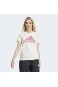 CAMISETA ADIDAS ANIMAL PRINT FEMININA - Bege/rosa CAMISETA ADIDAS ANIMAL PRINT FEMININA - Bege/rosa