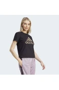 CAMISETA ADIDAS ANIMAL PRINT FEMININA - Preto/marrom CAMISETA ADIDAS ANIMAL PRINT FEMININA - Preto/marrom