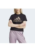 CAMISETA ADIDAS ANIMAL PRINT FEMININA - Preto/marrom CAMISETA ADIDAS ANIMAL PRINT FEMININA - Preto/marrom