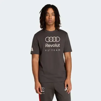 CAMISETA ESTAMPADA ADIDAS AUDI REVOLUT F1 TEAM DNA MASCULINA - Chumbo
