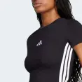 CAMISETA ADIDAS BABY LOOK ESS 3S SLIM FEMININA - Preto/branco CAMISETA ADIDAS BABY LOOK ESS 3S SLIM FEMININA - Preto/branco