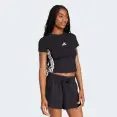 CAMISETA ADIDAS BABY LOOK ESS 3S SLIM FEMININA - Preto/branco CAMISETA ADIDAS BABY LOOK ESS 3S SLIM FEMININA - Preto/branco