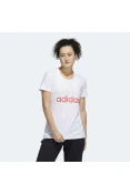 CAMISETA ADIDAS BASIC BADGE OF SPORT FEMININA - Branco/rosa CAMISETA ADIDAS BASIC BADGE OF SPORT FEMININA - Branco/rosa