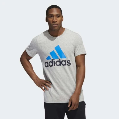 CAMISETA ADIDAS BASIC LOGO MASCULINA - Cinza CAMISETA ADIDAS BASIC LOGO MASCULINA - Cinza