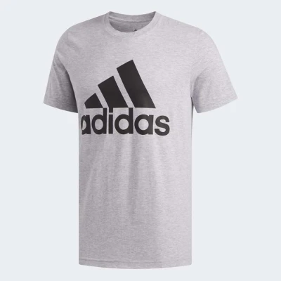 CAMISETA ADIDAS BASIC LOGO MASCULINA - Cinza/preto CAMISETA ADIDAS BASIC LOGO MASCULINA - Cinza/preto