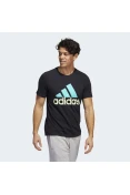 CAMISETA ADIDAS BASIC LOGO MASCULINA - Preto/verde CAMISETA ADIDAS BASIC LOGO MASCULINA - Preto/verde