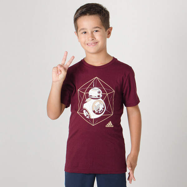 CAMISETA ADIDAS BB8 INFANTIL - Bordo