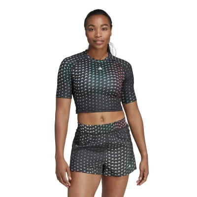 CAMISETA ADIDAS BRAND LOVE PERFORMANCE FEMININA - Preto/verde CAMISETA ADIDAS BRAND LOVE PERFORMANCE FEMININA - Preto/verde
