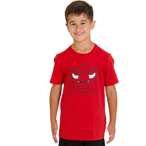 CAMISETA ADIDAS CHICAGO BULLS INFANTIL - Vermelho