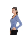 CAMISETA ADIDAS CLIMA MESCLA MANGA LONGA FEMININA - Roxo