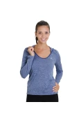 CAMISETA ADIDAS CLIMA MESCLA MANGA LONGA FEMININA - Roxo