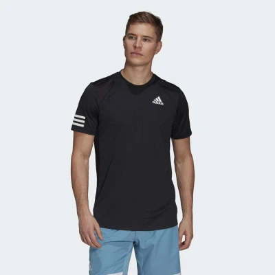 CAMISETA ADIDAS CLUB 3STR TEE MASCULINA - Preto CAMISETA ADIDAS CLUB 3STR TEE MASCULINA - Preto
