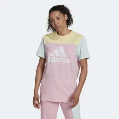 CAMISETA ADIDAS COLORBLOCK SJ T FEMININA - Rosa/amarelo CAMISETA ADIDAS COLORBLOCK SJ T FEMININA - Rosa/amarelo