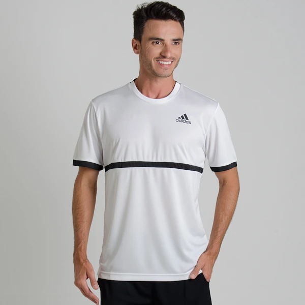 CAMISETA ADIDAS COURT MASCULINA - Branco/preto CAMISETA ADIDAS COURT MASCULINA - Branco/preto