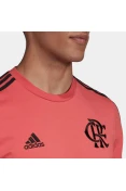 CAMISETA ADIDAS CR FLAMENGO 3-STRIPES - Rosa/preto