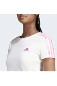 CAMISETA ADIDAS CROPPED 3 STRIPES FEMININA - Branco