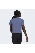 CAMISETA ADIDAS CROPPED AEROREADY DESIGNED 2 FEMININA - Azul CAMISETA ADIDAS CROPPED AEROREADY DESIGNED 2 FEMININA - Azul