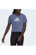 CAMISETA ADIDAS CROPPED AEROREADY DESIGNED 2 FEMININA - Azul CAMISETA ADIDAS CROPPED AEROREADY DESIGNED 2 FEMININA - Azul