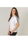 CAMISETA ADIDAS D2M 3 STRIPES FEMININA - Branco CAMISETA ADIDAS D2M 3 STRIPES FEMININA - Branco