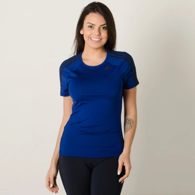 CAMISETA ADIDAS D2M 3S FEMININA - Azul CAMISETA ADIDAS D2M 3S FEMININA - Azul