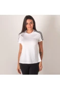 CAMISETA ADIDAS D2M 3S FEMININA - Branco/preto CAMISETA ADIDAS D2M 3S FEMININA - Branco/preto