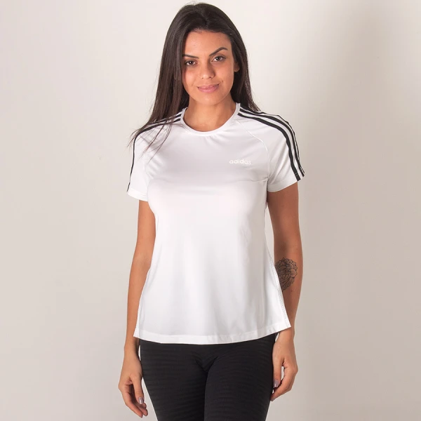 CAMISETA ADIDAS D2M 3S FEMININA - Branco/preto CAMISETA ADIDAS D2M 3S FEMININA - Branco/preto