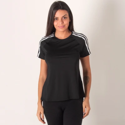 CAMISETA ADIDAS D2M 3S FEMININA - Preto/branco