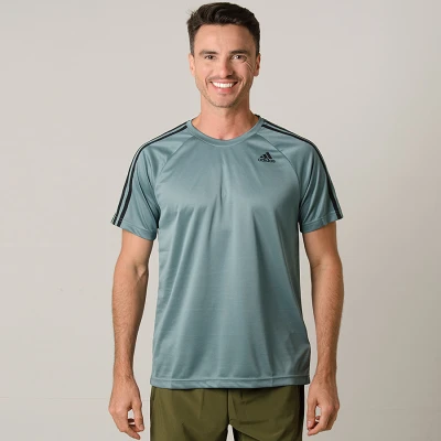 CAMISETA ADIDAS D2M 3S MASCULINA - Verde