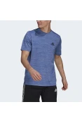 CAMISETA ADIDAS D2M HEATHER EL TEE MASCULINA - Azul CAMISETA ADIDAS D2M HEATHER EL TEE MASCULINA - Azul