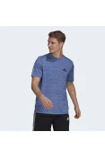 CAMISETA ADIDAS D2M HEATHER EL TEE MASCULINA - Azul CAMISETA ADIDAS D2M HEATHER EL TEE MASCULINA - Azul
