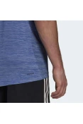CAMISETA ADIDAS D2M HEATHER EL TEE MASCULINA - Azul CAMISETA ADIDAS D2M HEATHER EL TEE MASCULINA - Azul